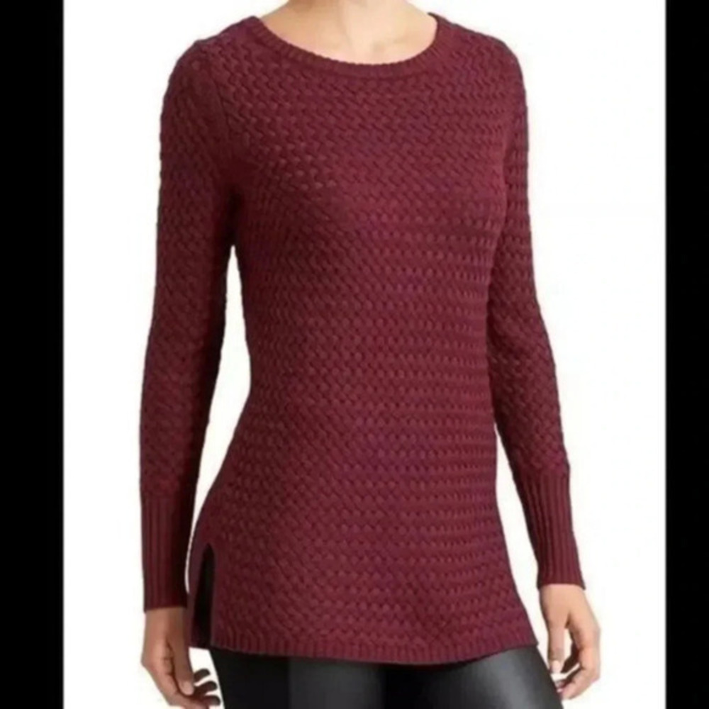 Athleta Chianti Marl Cypress Basketweave Sweater size XXSmall EUC